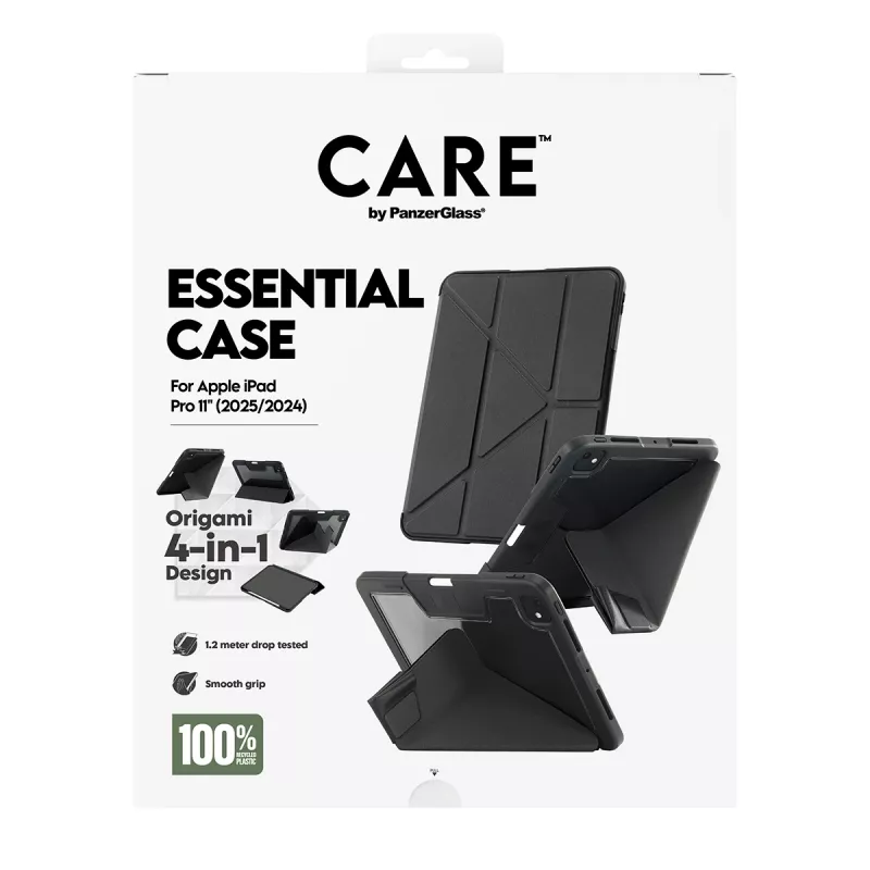 Dėklas PanzerGlass CARE by ® TPU Essential Case juodas iPad Pro 11 colių (2024–2025)