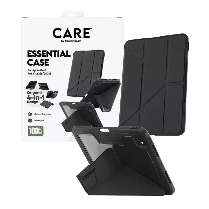 Dėklas PanzerGlass CARE by ® TPU Essential Case juodas iPad Pro 11 colių (2024–2025)