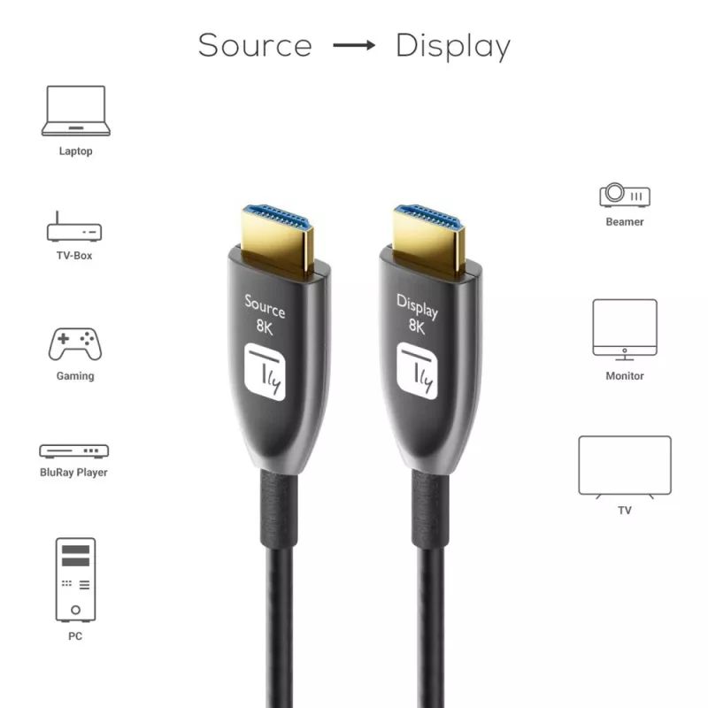 Techly ICOC HDMI-HY8-030 HDMI laidas 30 m HDMI A tipo (standartinis) juodas