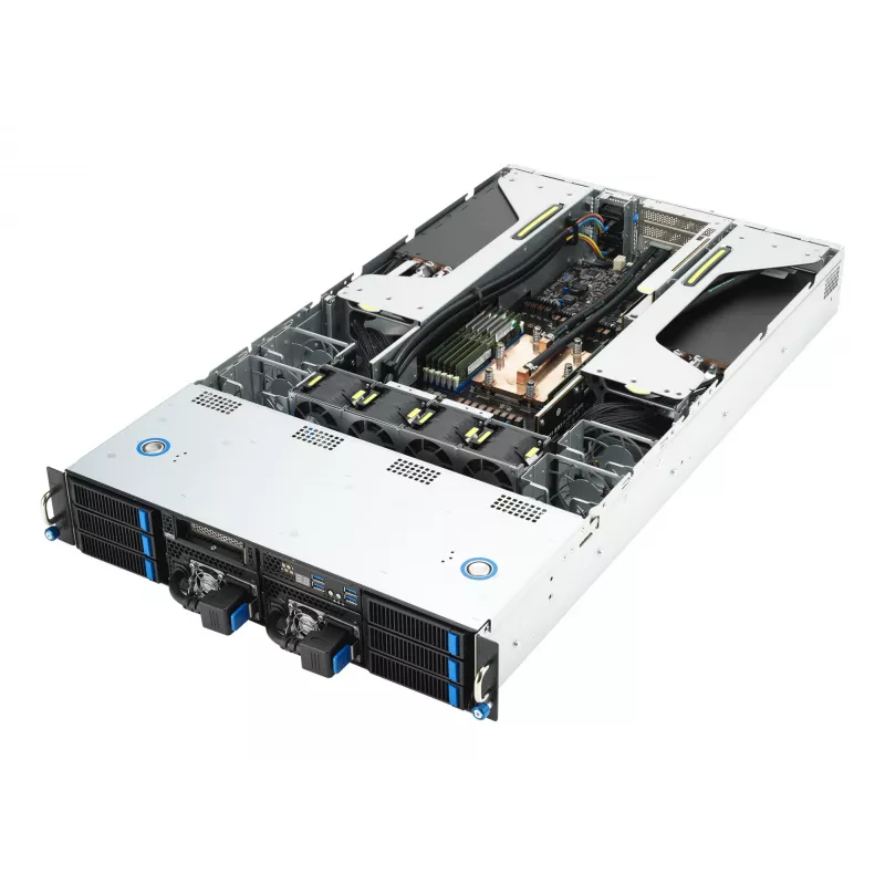 ASUS ESC4000A-E12 Socket SP5 stelažinis (2U) sidabrinis serveris