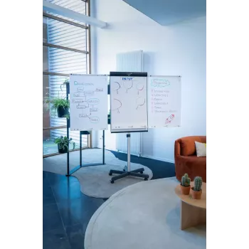 Legamaster SKETCH PRO mobilus flipchart su žvaigždiniu pagrindu iš plieno ir 5 ratais