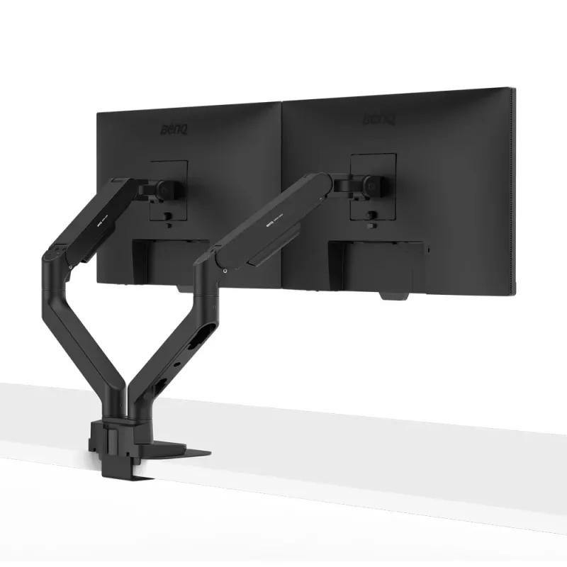 Monitorinis laikiklis BenQ BDH01 dvigubas reguliuojamo aukščio, juodas, VESA suderinamas