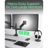 TVS / monitorio laikiklis ICY BOX IB-MS702-T dviems monitoriams iki 57 colių, stalas, juodas