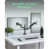 TVS / monitorio laikiklis ICY BOX IB-MS702-T dviems monitoriams iki 57 colių, stalas, juodas