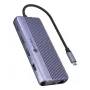 ICY BOX IB-DK4062-CPD Laipiojimo stotelė USB 3.2 Gen 1 (3.1 Gen 1) Type-C, 12 prievadų, antracitinė