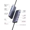 ICY BOX IB-DK4062-CPD Laipiojimo stotelė USB 3.2 Gen 1 (3.1 Gen 1) Type-C, 12 prievadų, antracitinė