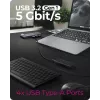 ICY BOX IB-DK4062-CPD Laipiojimo stotelė USB 3.2 Gen 1 (3.1 Gen 1) Type-C, 12 prievadų, antracitinė