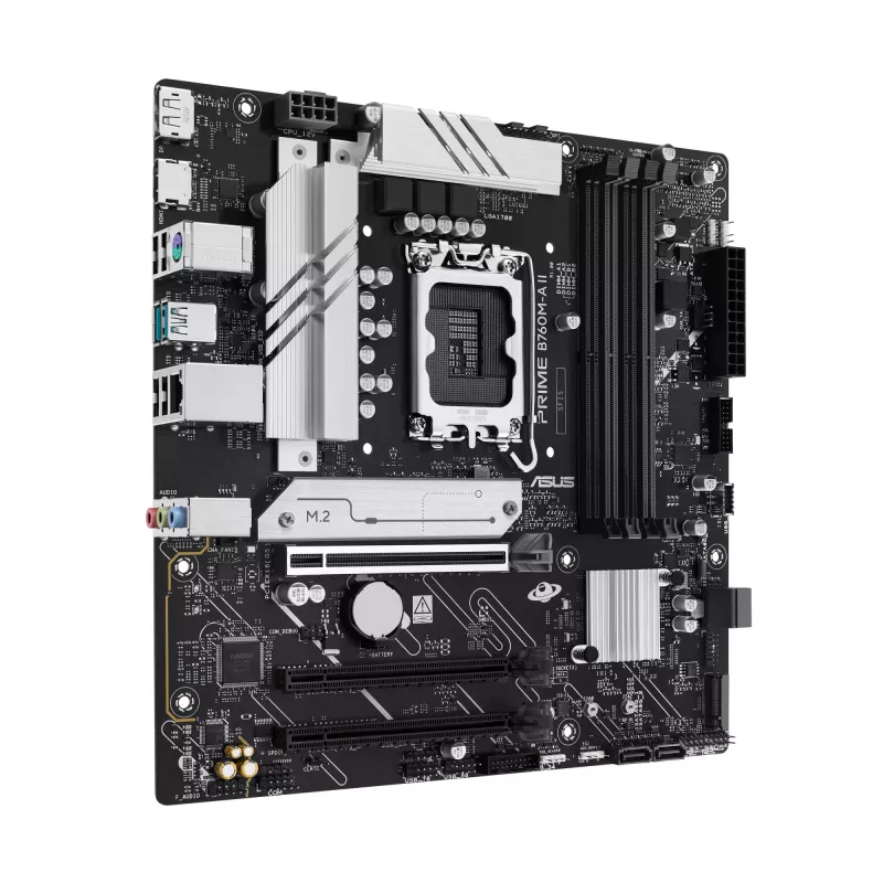 Motininė plokštė ASUS PRIME B760M-A II-CSM — Intel B760, LGA1700, microATX, DDR5, iki 256 GB, M.2/PCIe 4.0/SATA III, 2.5Gb Ethernet
