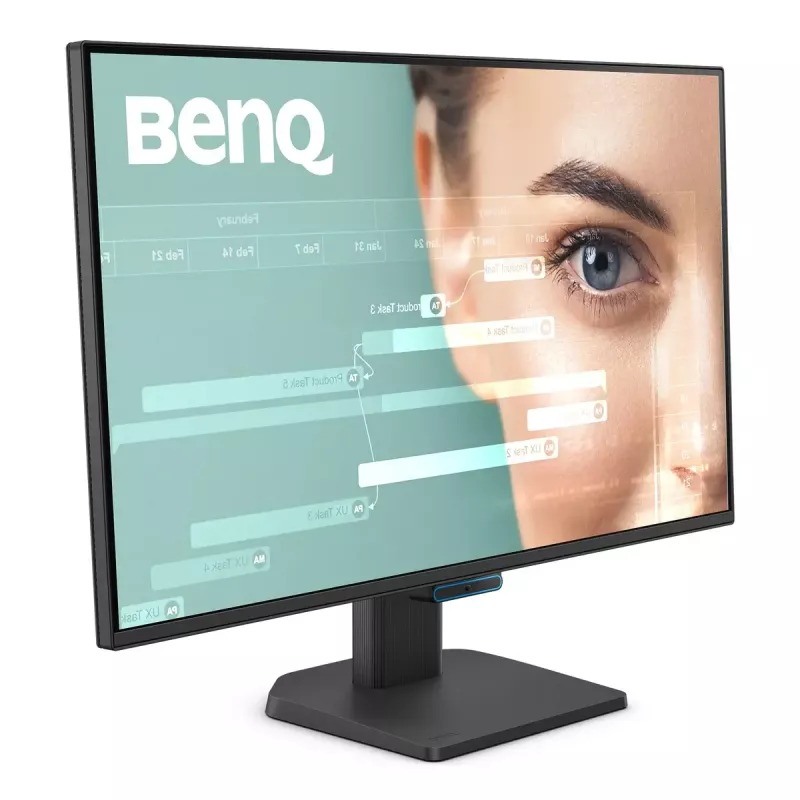 Monitorius BenQ 27 colių 1080p FHD Eye-Care — 27 colių (68.6 cm), 1920×1080, 5 ms, IPS/LCD, matinis, 16:9, 178°/178°, įmontuoti garsiakalbiai, VESA, juodas