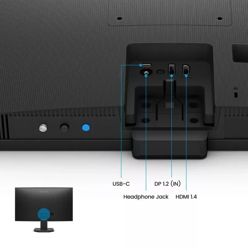 Monitorius BenQ 27 colių 1080p FHD Eye-Care — 27 colių (68.6 cm), 1920×1080, 5 ms, IPS/LCD, matinis, 16:9, 178°/178°, įmontuoti garsiakalbiai, VESA, juodas