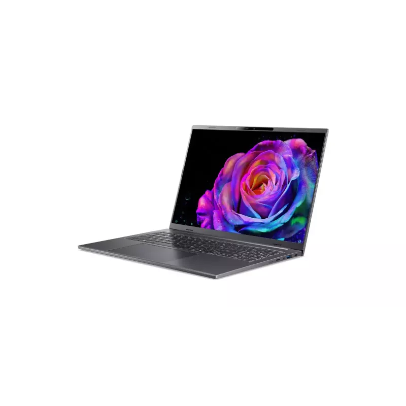 Nešiojamas kompiuteris Acer Aspire 16 AI A16-61M-R473 — 16 colių WUXGA+ ekranas, AMD Ryzen AI 5 330 3.4 GHz, 16 GB LPDDR5x, 512 GB SSD, Windows 11 Home, pilka