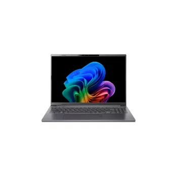 Nešiojamas kompiuteris Acer Aspire 16 AI A16-61M-R473 — 16 colių WUXGA+ ekranas, AMD Ryzen AI 5 330 3.4 GHz, 16 GB LPDDR5x, 512 GB SSD, Windows 11 Home, pilka