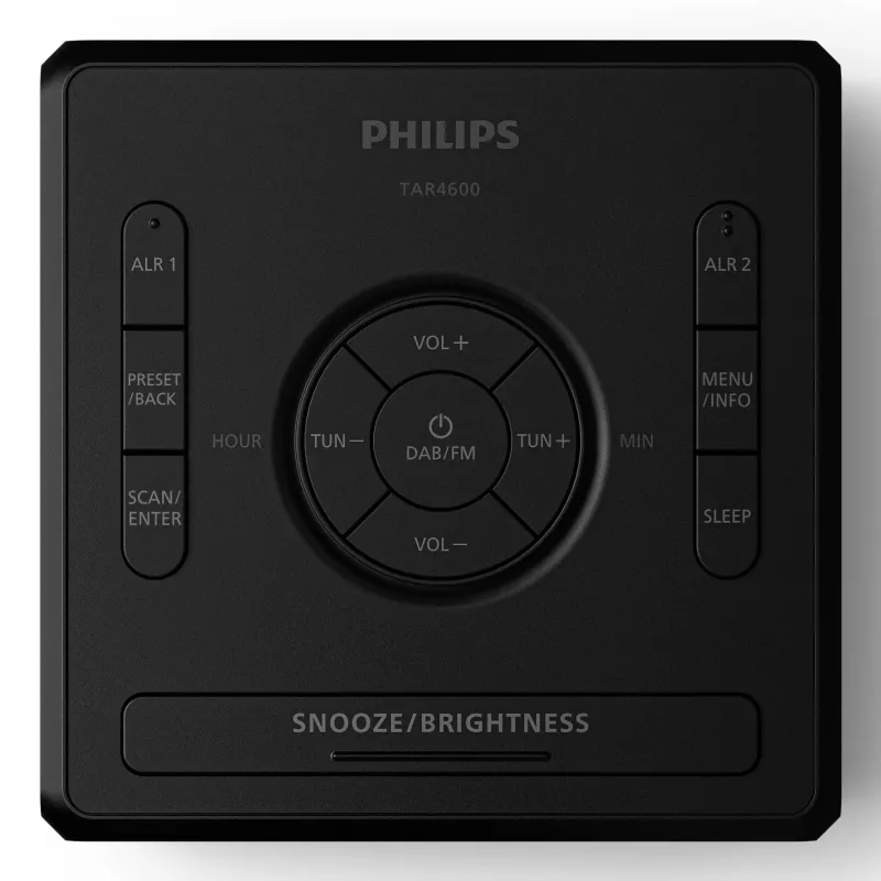 Skaitmeninis žadintuvas Philips TAR4600/10 Juodas LCD AC/Baterija