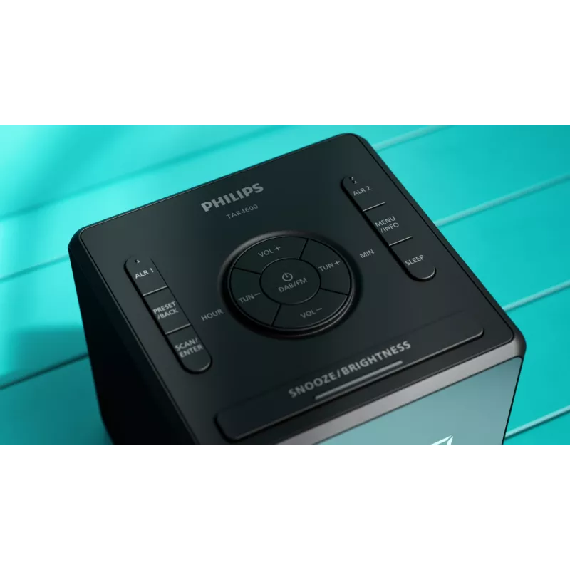 Skaitmeninis žadintuvas Philips TAR4600/10 Juodas LCD AC/Baterija
