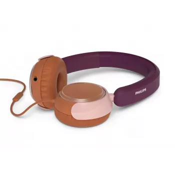Philips 2000 serijos TAK2000MP/00 ausinės vaikams, laidinės, USB-C, oranžinė/violetinė/rožinė