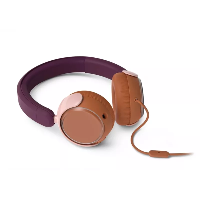 Philips 2000 serijos TAK2000MP/00 ausinės vaikams, laidinės, USB-C, oranžinė/violetinė/rožinė