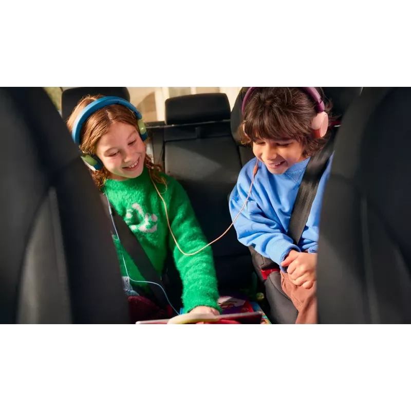 Philips 2000 serijos TAK2000MP/00 ausinės vaikams, laidinės, USB-C, oranžinė/violetinė/rožinė