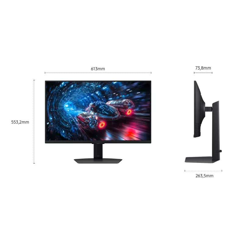 Samsung G70F monitor kompiuterinis 68.6 cm (27 colių) 3840 x 2160 pikselių 4K Ultra HD LCD juodas