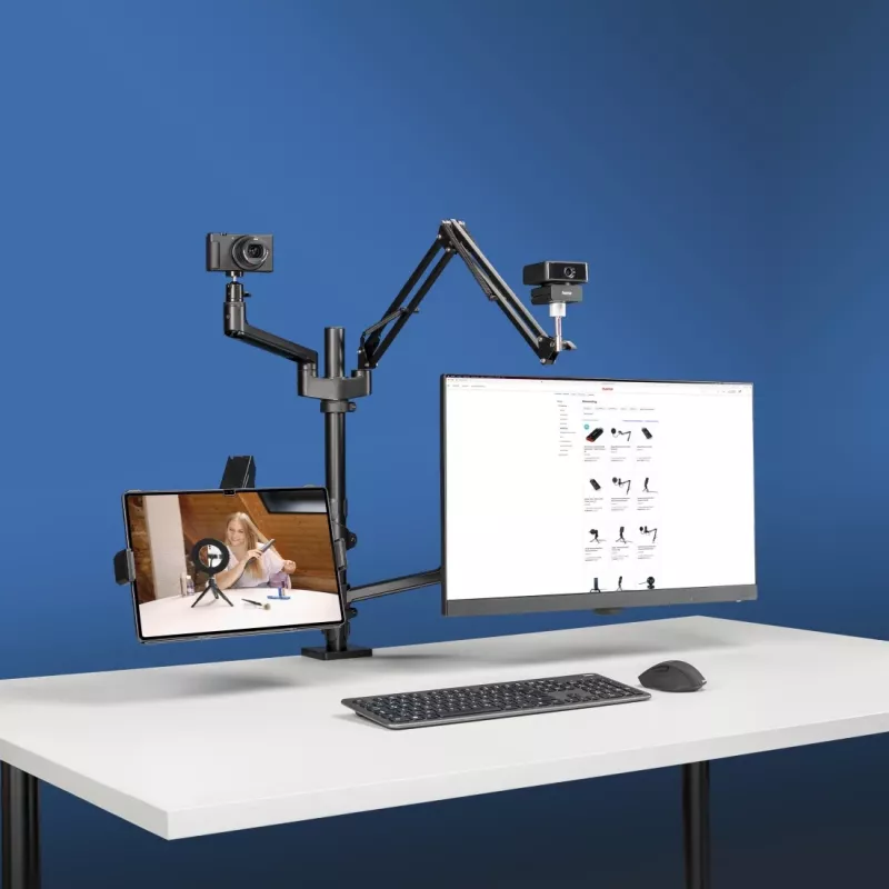 Hama 00004663 monitorio laikiklis / stovas 81,3 cm (32 col.) Ant stalo Juoda