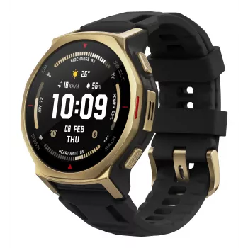 Amazfit T-rex 3 Pro 3,35 cm (1,32 colio) AMOLED 44 mm Skaitmeninis 466 x 466 pikseliai Liečiamas ekranas Auksinis Wi-Fi GPS (palydovas)