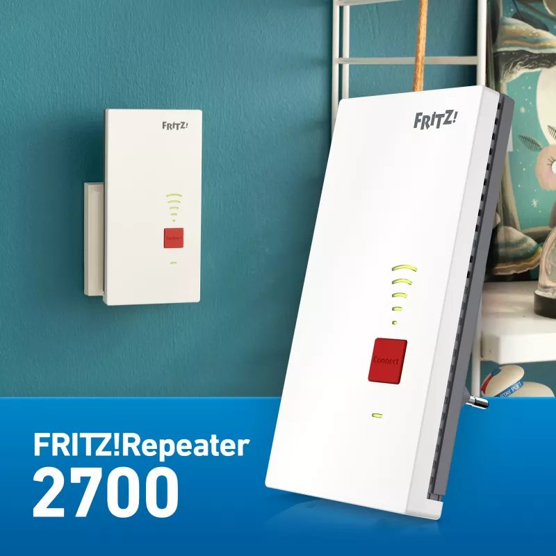 Tinklo kartotuvas FRITZ Repeater 2700 125 Mbit/s Dual-band Wi-Fi 7 Baltas
