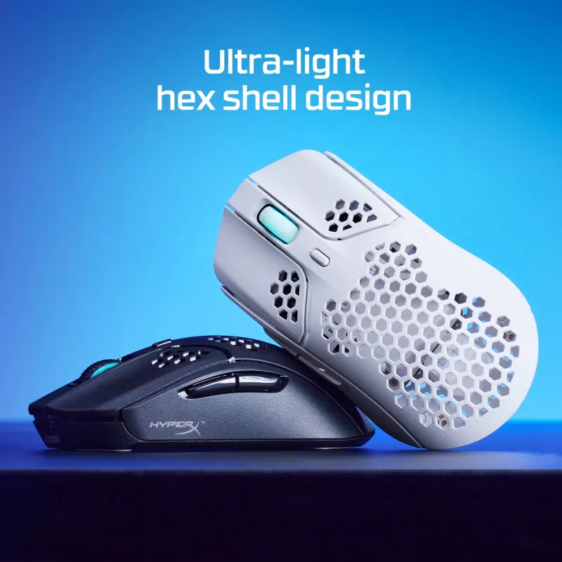 HyperX Pulsefire Haste - Belaidė žaidimų pelė (balta)