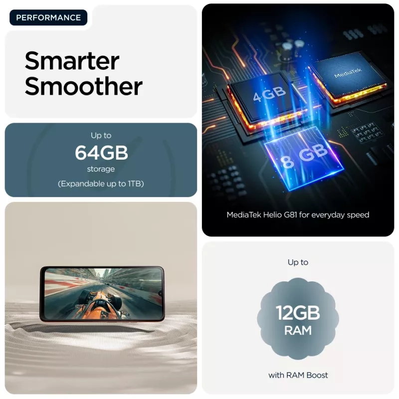Išmanusis telefonas Motorola moto g06 6,88 colio LCD 120Hz 4GB/128GB Mėlyna, MediaTek Helio G81, 50MP, 5200mAh, Dual SIM, IP64