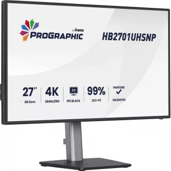 Monitorius iiyama PROGRAPHIC HB2701UHSNP-B1 27 colių 4K UHD IPS Black 2.0