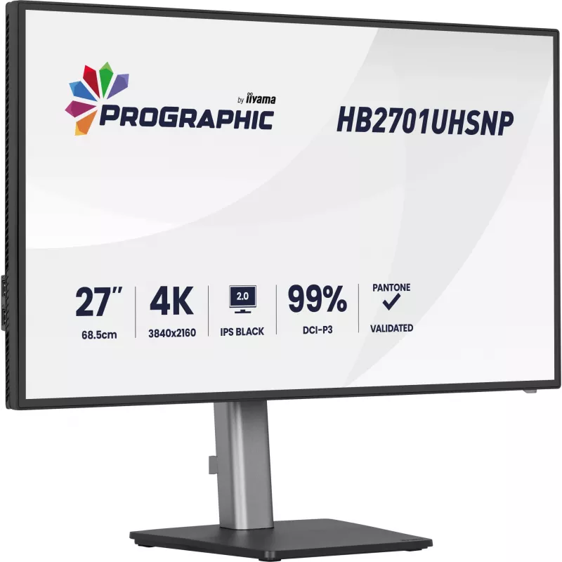 Monitorius iiyama PROGRAPHIC HB2701UHSNP-B1 27 colių 4K UHD IPS Black 2.0