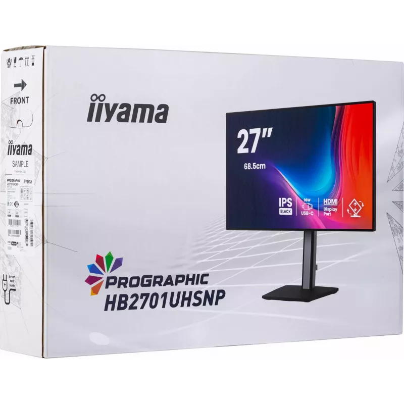 Monitorius iiyama PROGRAPHIC HB2701UHSNP-B1 27 colių 4K UHD IPS Black 2.0