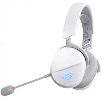 Ausinės ASUS ROG Pelta, belaidės ir laidinės, žaidimų, ausinė juosta, USB Type-C, Bluetooth, balta