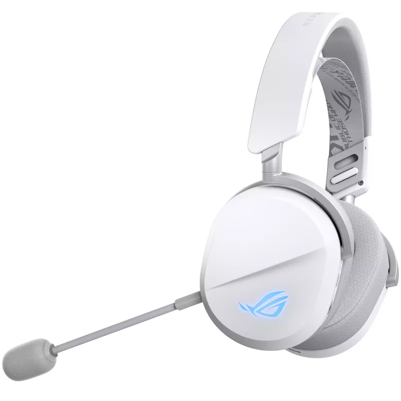 Ausinės ASUS ROG Pelta, belaidės ir laidinės, žaidimų, ausinė juosta, USB Type-C, Bluetooth, balta