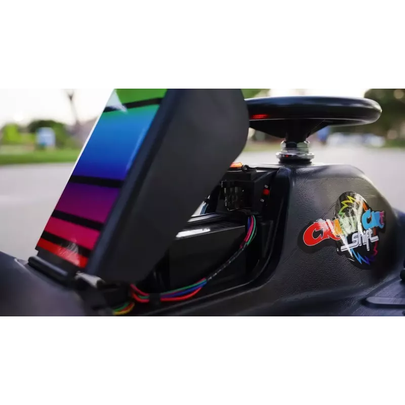 Elektrinis drift kartas Razor CRAZY CART Shift Lightshow – įkraunama ličio baterija, LED šviesų šou, 13 km/h, 40 min