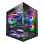 Korpusas TACENS Mars Gaming MCV-ONE Midi Tower – Juodas, ATX/Micro-ATX/Mini-ITX, grūdintas stiklas, palaiko 120 mm ventiliatorius