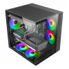 Korpusas TACENS Mars Gaming MCV-ONE Midi Tower – Juodas, ATX/Micro-ATX/Mini-ITX, grūdintas stiklas, palaiko 120 mm ventiliatorius