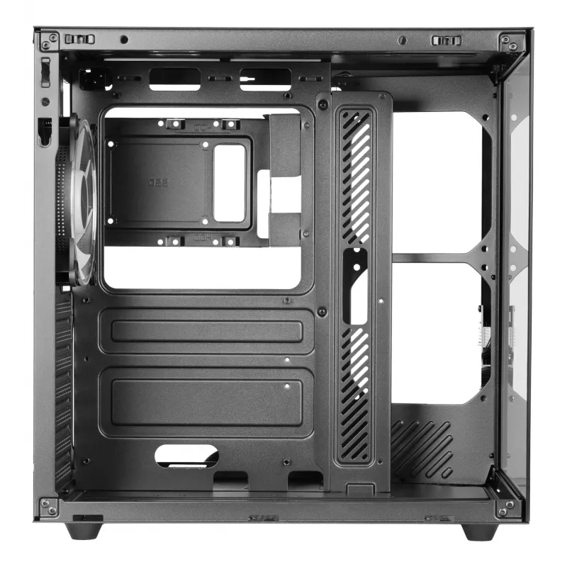 Korpusas TACENS Mars Gaming MCV-ONE Midi Tower – Juodas, ATX/Micro-ATX/Mini-ITX, grūdintas stiklas, palaiko 120 mm ventiliatorius