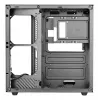 Korpusas TACENS Mars Gaming MCV-ONE Midi Tower – Juodas, ATX/Micro-ATX/Mini-ITX, grūdintas stiklas, palaiko 120 mm ventiliatorius