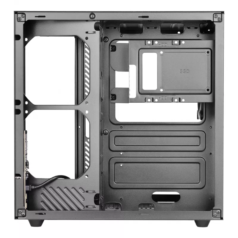 Korpusas TACENS Mars Gaming MCV-ONE Midi Tower – Juodas, ATX/Micro-ATX/Mini-ITX, grūdintas stiklas, palaiko 120 mm ventiliatorius