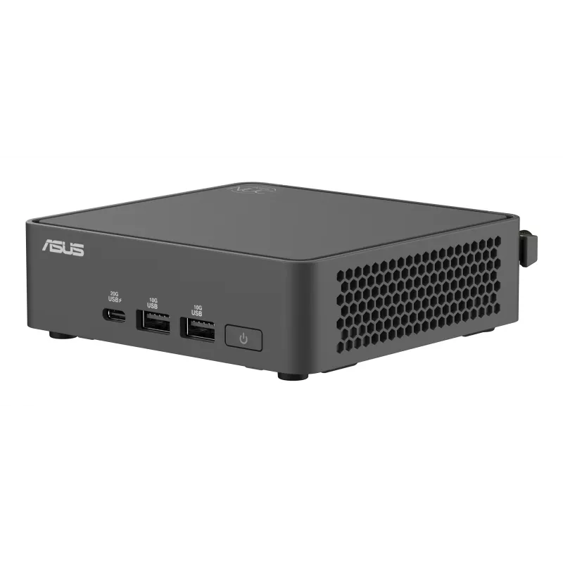 Mini PC barebone ASUS NUC 15 Pro Black — Intel Core Ultra 5, DDR5 iki 96 GB, M.2 SSD, Wi‑Fi 7, Bluetooth 5.4, 1x RJ‑45, 120W maitinimo šaltinis