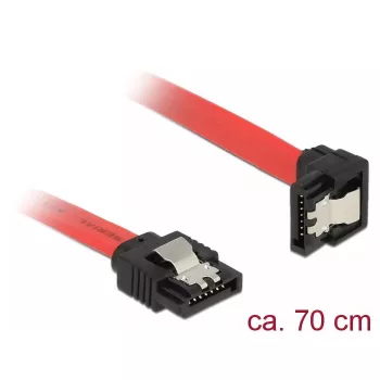 SATA kabelis DeLOCK 83980 0,7 m Juoda Raudona