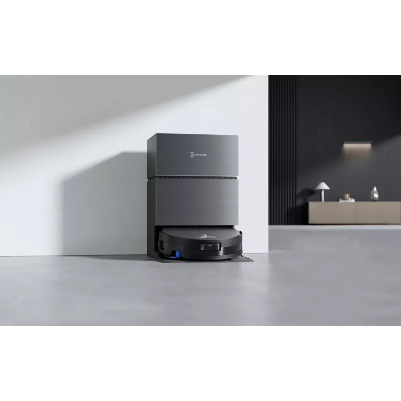 Robotinis dulkių siurblys ir šluostė Ecovacs Deebot X11 Pro Omni – juodas, Li‑Ion 6400 mAh, 206 min., 0,22 L dulkių talpykla, bazinė stotis 2,5 L