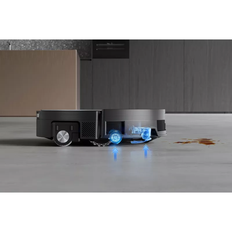 Robotinis dulkių siurblys ir šluostė Ecovacs Deebot X11 Pro Omni – juodas, Li‑Ion 6400 mAh, 206 min., 0,22 L dulkių talpykla, bazinė stotis 2,5 L