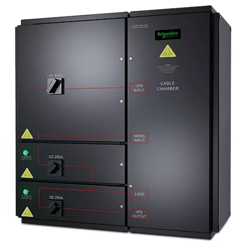 APC Symmetra PX 96/160 kW sieninis priežiūros aplinkkelio skydas, 400 V