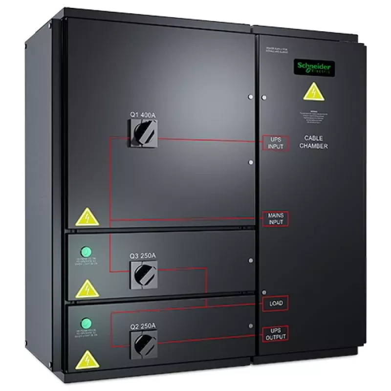 APC Symmetra PX 96/160 kW sieninis priežiūros aplinkkelio skydas, 400 V