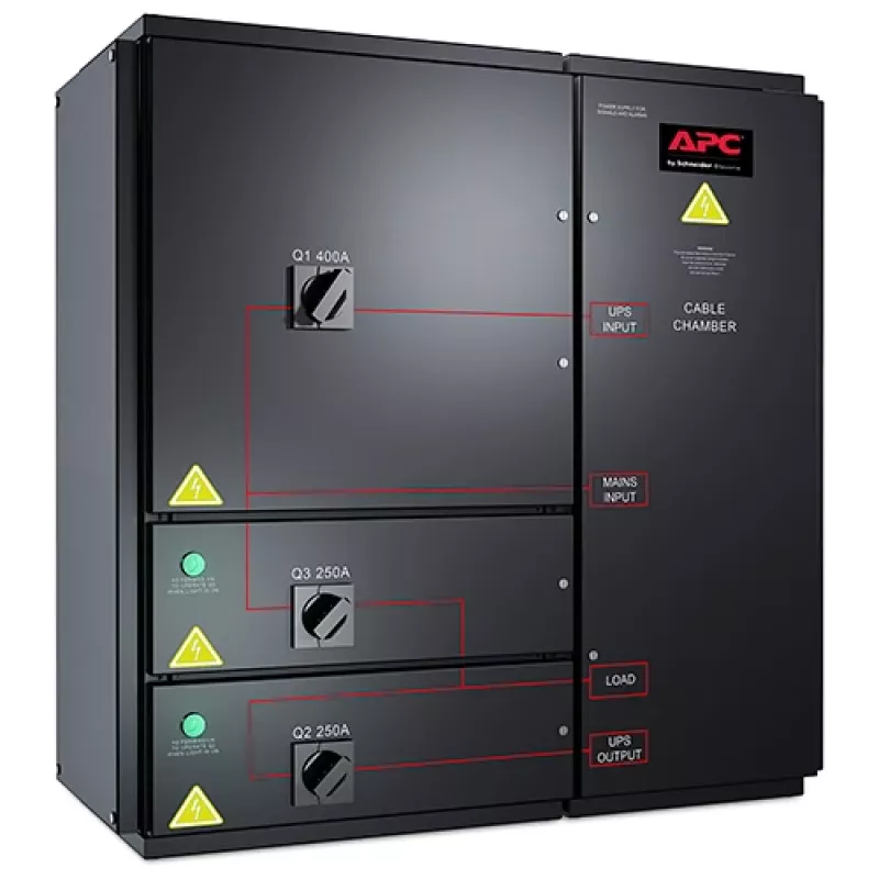 APC Symmetra PX 96/160 kW sieninis priežiūros aplinkkelio skydas, 400 V