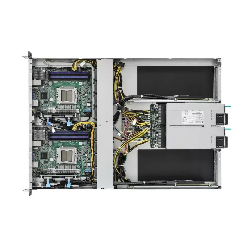 Serverinis barebone ASRock 1U2N2G-AM5/2T — LGA 1718, DDR5 iki 48 GB, 10Gb Ethernet, Aspeed AST2600, 1600 W PSU