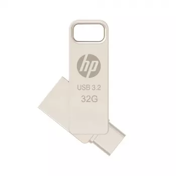USB atmintukas HP x206C 32 GB, USB Type-A/Type-C, USB 3.2 Gen 1, Sukamasis, Sidabrinis