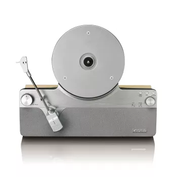 Patefono grotuvas su diržine pavara Lenco LSA-071SI, pilnai automatinis, pilka, Bluetooth, 3,5 mm, 10 W
