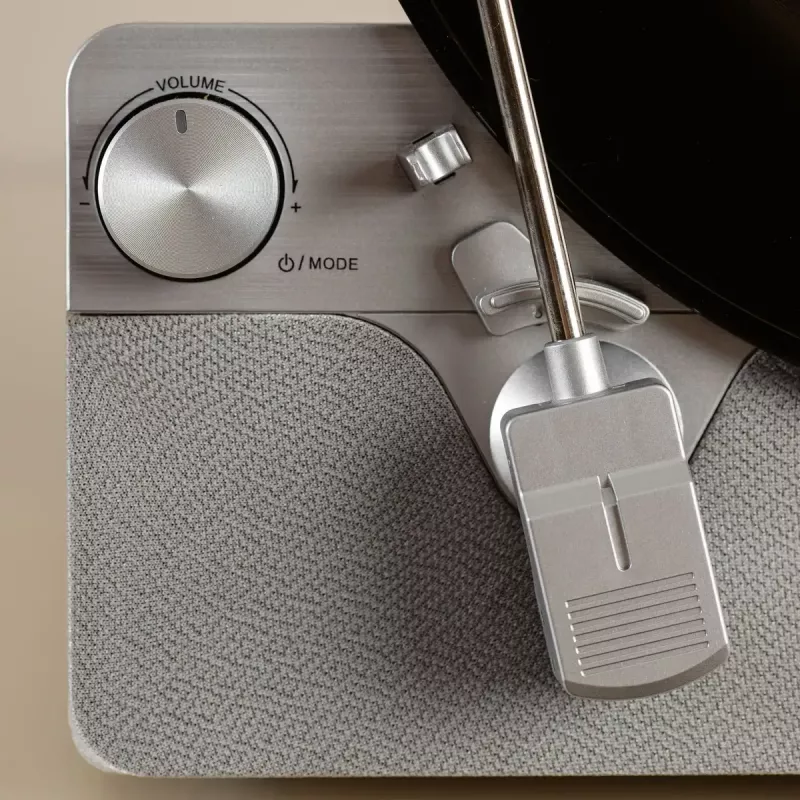 Patefono grotuvas su diržine pavara Lenco LSA-071SI, pilnai automatinis, pilka, Bluetooth, 3,5 mm, 10 W