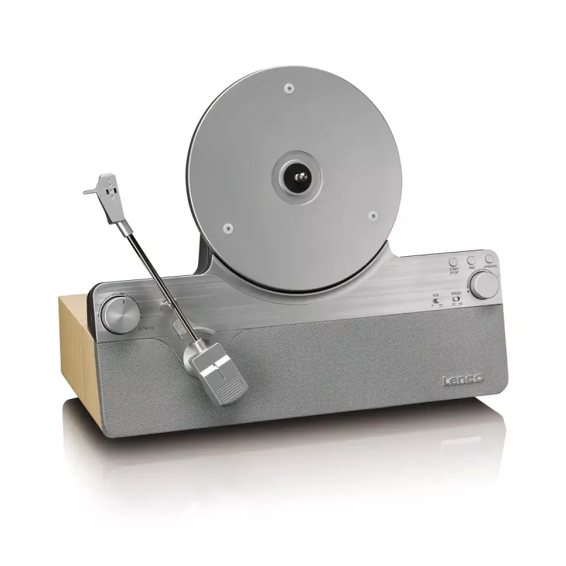 Patefono grotuvas su diržine pavara Lenco LSA-071SI, pilnai automatinis, pilka, Bluetooth, 3,5 mm, 10 W